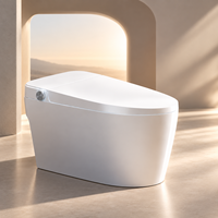 WC intelligent sans réservoir, bidet de luxe intelligent, ouverture automatique, lumière LED bleue, affichage numérique HD, télécommande