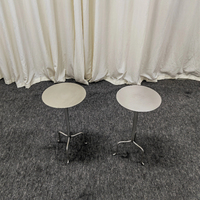 Table basse ronde en acier inoxydable brossé, petite table d'appoint, table à thé moderne minimaliste pour balcon et café