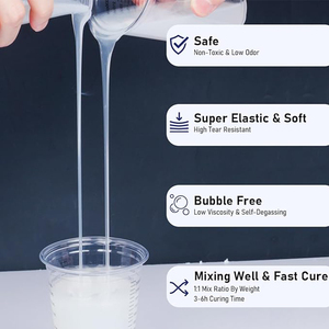 Gomma siliconica liquida ad alta resistenza al platino per realizzare la muffa per la copia delle impronte digitali - Product Image 2