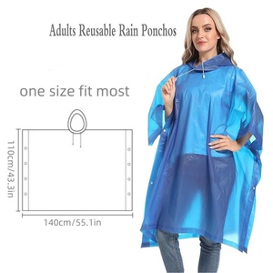 Impermeable de Plástico EVA Personalizado, Reutilizable, <span class=keywords><strong>para</strong></span> Adultos, Chaqueta Impermeable <span class=keywords><strong>para</strong></span> Hombres y Mujeres, <span class=keywords><strong>para</strong></span> Senderismo, Viajes y Turismo - Product Image 2