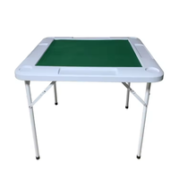 Table et chaises de mahjong pliantes légères et portables, design nid d'abeille triangulaire, plastique écologique moderne pour 4 joueurs, extérieur