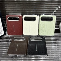 Pour Xiaomi 18 Fold, Housse de Protection Pliable Anti-Chute Premium Élégante, Texture Cuir PU, Double Charnière Magnétique