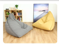 Canapé surdimensionné de chaise de pouf de jeu de triangle de pouf de salon avec le remplissage