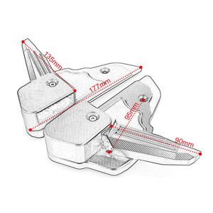 DANCARO moto poggiapiedi pedale pedale in lega di alluminio CNC posteriore passeggero pedana per <span class=keywords><strong>VESPA</strong></span> PRIMAVERA/SPRINT 2013-2021 - Product Image 6