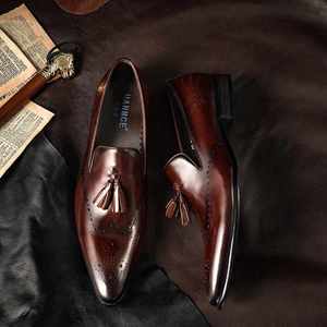 2025 Men's Formal Dress <b>Shoes</b>-Business Leather Slip-On Casual Trendy Fashion Breathable <b>Height</b> <b>Increasing</b> Autumn Wedding <b>Shoes</b> - Product Image 4