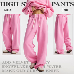 2025 autunno inverno in <span class=keywords><strong>velluto</strong></span> spesso fritti fiocco di neve elasticizzato in vita a metà vita Casual <span class=keywords><strong>pantaloni</strong></span> larghi da uomo a gamba larga da donna - Product Image 2