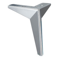 Pieds et supports métalliques triangulaires en forme de losange pour meubles (canapé, armoire, lit) - Vis 10/13/15/17 cm