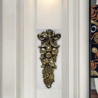 Décoration murale classique vintage en résine dorée, style Art Déco, durable, pour salon, décoration de la maison, plaque murale