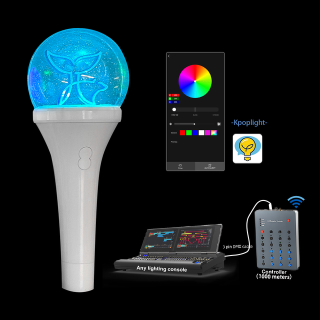 Custom Kpop Lightstick Mobile Phone App Controlled Club Party Supplies Led Stick Concert Idol Official Lightstick