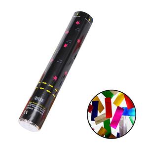 กระดาษที่มีสีสันสําหรับงานแต่งงานงานปาร์ตี้ Poppers ย่อยสลายได้ขนาดใหญ่ 4 Shot ผงคอนเฟตตี้สีดําและทอง Co2 คอนเฟตตี้แคนนอน - Product Image 3