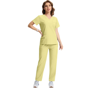 Logotipo personalizado Transpirable Enfermería Hospital Uniformes Enfermera Belleza Salón Dental Ropa DE TRABAJO Uniforme Médico Scrubs Set para Hombres Mujeres - Product Image 1