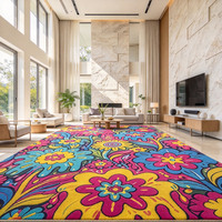 Luxuriöser Handgefertigter Getufteter Großformatiger Maßgefertigter Blumenteppich Qualitäts-Teppiche Übergroßer Wohnzimmer-Schlafzimmer-Kunstteppich Design Wohndekor