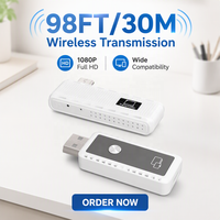 Kit Inalámbrico USB-C TX y HDMI RX de 98 pies/30 m y 1080p, Conecta y Reproduce, Transmite Video/Audio a TV/Monitor desde Teléfono/Laptop