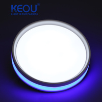 Panneaux LED modernes 24W Dimmable encastré RGB 3CCT Double couleur aluminium et plastique plafonnier rond pour chambre salon