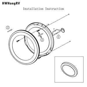 Plafonnier LED HWHongRV 12V 6,5 pouces intérieur 5W 4000K pour yacht et <span class=keywords><strong>remorque</strong></span> - Product Image 5
