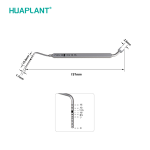 Jauge de profondeur d'implant dentaire manuelle en alliage de titane pour instrument de chirurgie HUAPLANT Marque compatible avec Osstem Dentium Nobel - Product Image 3
