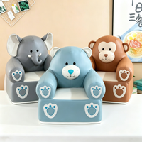 Fauteuil enfant en forme d'animal mignon avec empreintes de pattes, en cuir PU souple, siège confortable pour salon et chambre à coucher