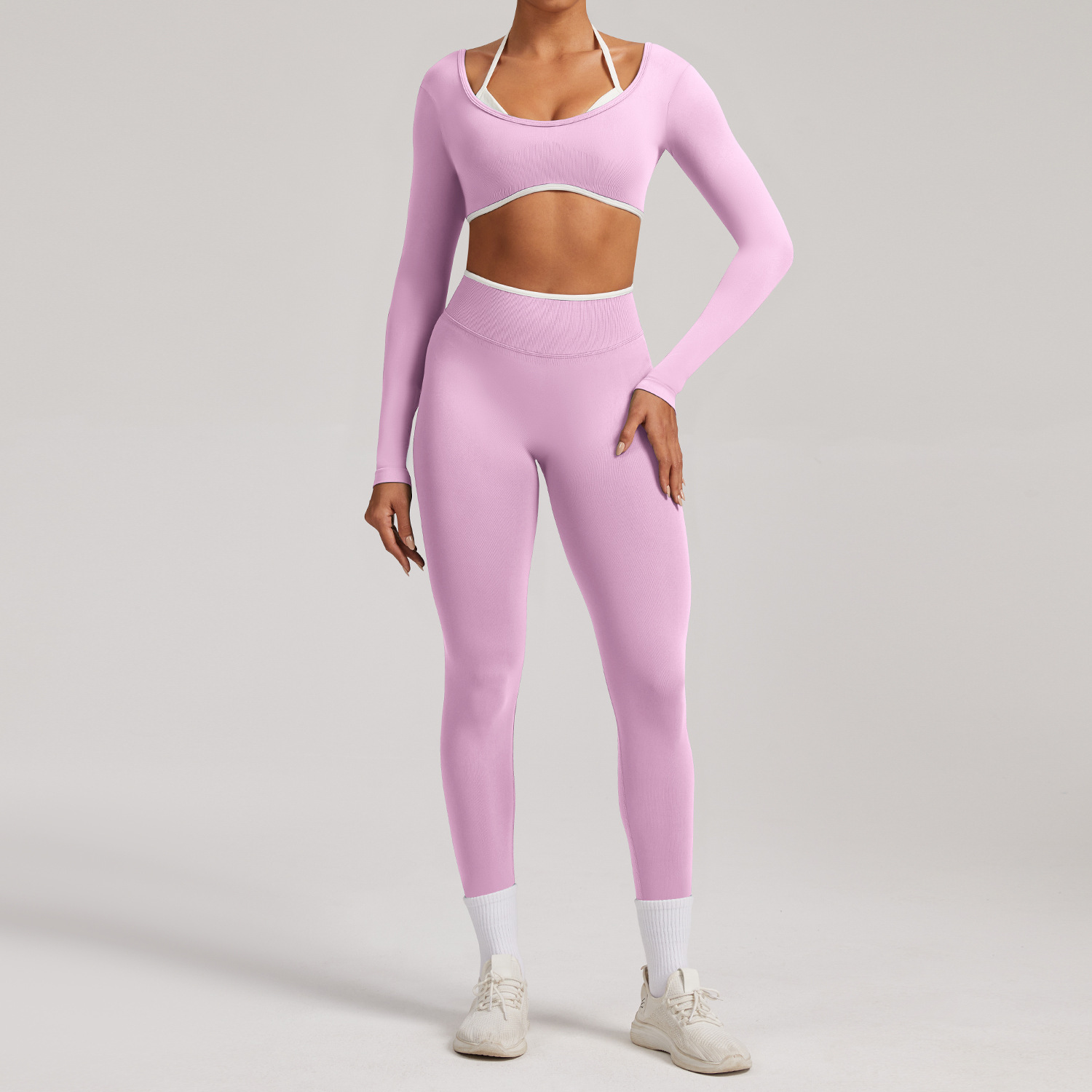 Rose orchidée (chemise manches longues et pantalon)