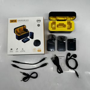Microphone sans fil à double fonction SX12 avec récepteur 2.4G, réduction du bruit et matériau anti-vent en coton absorbant - Product Image 1
