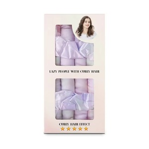 Rouleau à cheveux <span class=keywords><strong>rose</strong></span> pour dormir, ondulation sans chaleur, bigoudis en soie, doublure en caoutchouc, bigoudis sans chaleur, tige avec deux chouchous pour femme - Product Image 2