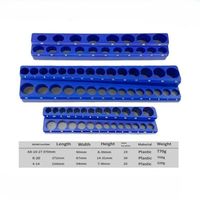 Ensemble de rail porte-embouts en plastique, plateau organisateur d'embouts métriques et SAE avec marquages de taille, support de rangement d'outils durable pour atelier