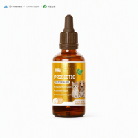 Gouttes Probiotiques pour Chats - Santé Digestive et Immunitaire - Supplément Liquide FOS pour Animaux de Compagnie - Bouteilles pour Chiots, Chatons, Toutes Races et Tailles - 60ml