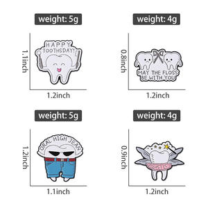 <span class=keywords><strong>Happy</strong></span> Toothsday Esmalte Pins May The Floss <span class=keywords><strong>Be</strong></span> With You Dientes Broches de cuidado dental Mochila Insignia de solapa Regalo de joyería para amigos - Product Image 2