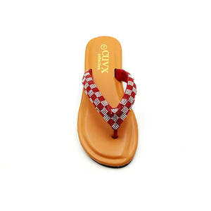 Thời trang <span class=keywords><strong>2025</strong></span> Mới Mùa Hè ca rô Rhinestone dép phẳng <span class=keywords><strong>Flip</strong></span>-flops không trượt của phụ nữ phẳng Rhinestone giản dị Giày của phụ nữ - Product Image 5