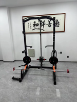 Rack multifonctionnel pour squats et presse à banc, Power Cage, support pour barres, équipement de fitness tout-en-un pour la maison avec fonction Lat Pulldown