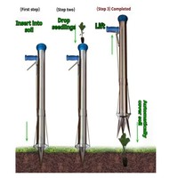Planteur et transplanteur manuel de semis de haute qualité pour l'utilisation dans les fermes et jardins de légumes, facile à utiliser pour la plantation de citrouilles, de carottes et de betteraves