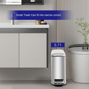 ถังขยะสแตนเลสทรงสี่เหลี่ยมขนาด 20 ลิตร พร้อมถังด้านในสีดำและแป้นเหยียบ - Product Image 2