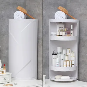 Estante giratorio de plástico para baño, esquinero de almacenamiento - Product Image 3