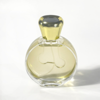 Flacon pulvérisateur rond transparent vide pour parfum, emballage de boîte de parfum, flacons de parfum uniques, flacon de parfum de luxe, 50 ml