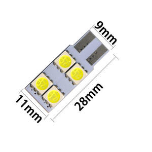 หลอดไฟรถยนต์ T10 5050 LED 5W5 Canbus พร้อมหลอดไฟ LED SMD 4 ดวง แรงดันไฟฟ้า 12V - Product Image 4