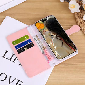 Moda flor perla borla colgante <span class=keywords><strong>Correa</strong></span> Flip cartera cuero teléfono cubierta para iPhone 12 13 14 15 Pro 16 Plus 17 Pro Max Air - Product Image 1