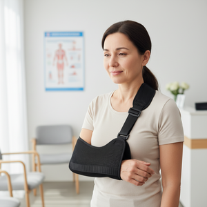 Forearm Sling Clavicle Brace Shoulder Elbow Dislocation Splint Upper Limb Support Black Mesh <b>Adjustable</b> <b>Strap</b> - Product Image 3