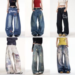 Jean baggy <span class=keywords><strong>taille</strong></span> haute pour <span class=keywords><strong>femme</strong></span> grande <span class=keywords><strong>taille</strong></span>, lavable, respirant et durable, style décontracté, tendance, Ropa De Mujer - Product Image 2