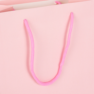 Sacs d'emballage cadeau fleur rose avec poignées de transport pour petites entreprises sacs en papier kraft pour cadeaux de fête d'anniversaire, shopping - Product Image 3