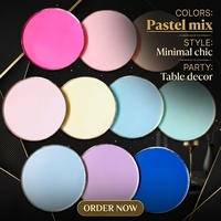 Ensemble de vaisselle de fête d'anniversaire coloré de forme spéciale personnalisé par DAMAI Factory, assiettes en papier jetables de couleur unie
