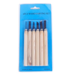 <b>Large</b> quantity favorably craft woodworking carving knife 12 piece set student wood carving knife carving wooden handle set - Product Image 4