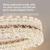 Lustre en acrylique doré de luxe, moderne, simple, élégant, blanc chaud, contemporain, pour salon et salle à manger