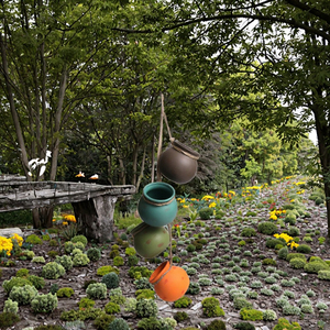 Ensemble de pots à succulentes créatifs en céramique à suspendre, mignons pour la décoration intérieure/extérieure, le bureau, le jardin, pot mural classique - Product Image 3