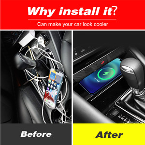 Chargeur sans fil Qi pour <span class=keywords><strong>voiture</strong></span> Mazda 6 2020-2023 Atenza Accessories15w adaptateur <span class=keywords><strong>de</strong></span> plaque <span class=keywords><strong>de</strong></span> <span class=keywords><strong>charge</strong></span> rapide pour téléphone Modification intérieure - Product Image 3