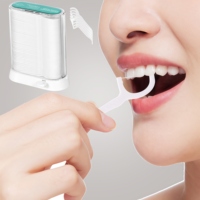 Distributeur Automatique Portable de Fil Dentaire en Gros pour Usine, Distributeur de Fil Dentaire Jetable à Pression Unique en PE, Étui pour Cure-Dents, Utilisation Domestique, Bleu