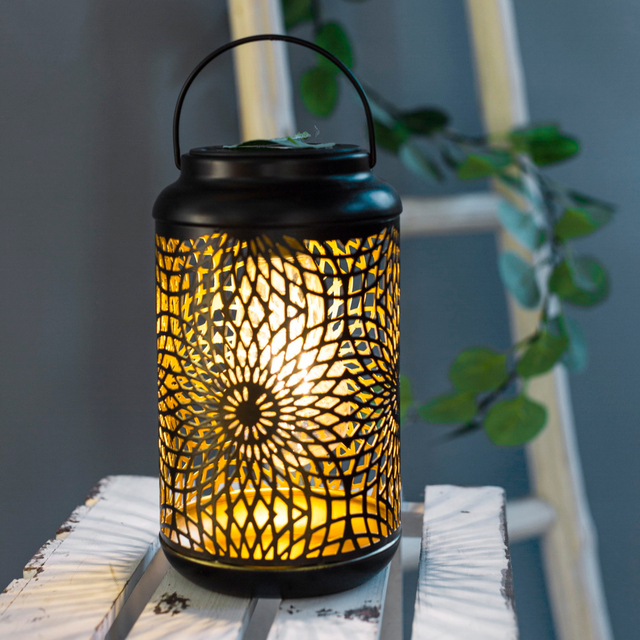 Newish New Factory Outlet Outdoor Metal Lanterns with Edison Bulbs and Solar Panels