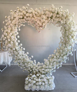 Fondo DE BODA Floral de corazón blanco S34 escenario casarse conmigo arreglo soporte de flores propuesta evento flor corazón flor telón de fondo - Product Image 2