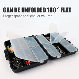 LUSHAZER Kit di 140 Pezzi di Accessori da Pesca Girelle Moschettoni Connettori a Tre Vie Perline con Scatola di Stoccaggio per Pesca a Persico Trota e Pesce Gatto - Product Image 5