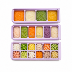 Conteneurs de stockage alimentaire personnalisés en gros, sans BPA, sûrs pour les aliments, <span class=keywords><strong>bac</strong></span> <span class=keywords><strong>à</strong></span> glaçons en silicone souple de qualité alimentaire avec couvercle en silicone - Product Image 3