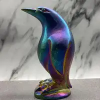 Großhandel Volks handwerk hand geschnitzte Aminale Skulptur Aura Kristall pinguin für die Dekoration
