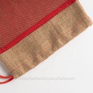 Sacs en toile de Jute réutilisables, pour grains, riz, pomme de terre, lentilles, soja, fruits, sac de courses, cordon de serrage hessien organique - Product Image 3
